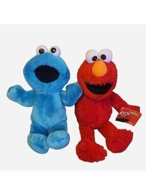 Sesame Street Elmo nwt and talking Cookie Monster plush toys *Tested and Works*